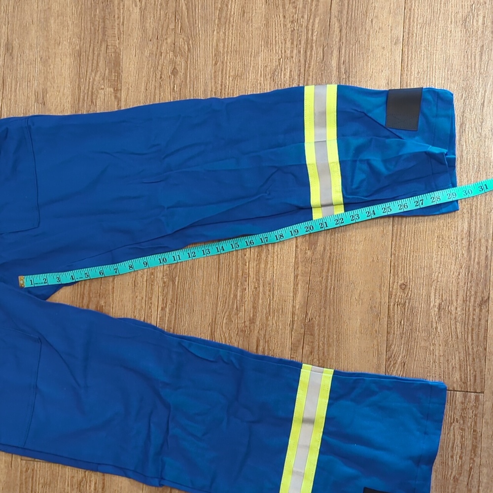 Blue Coveralls with Reflective Stripes - Picture 9 of 11